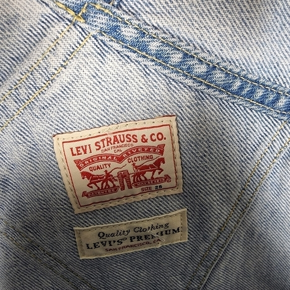 big E "LEVI" overall jeans, size 25 - Picture 3 of 6
